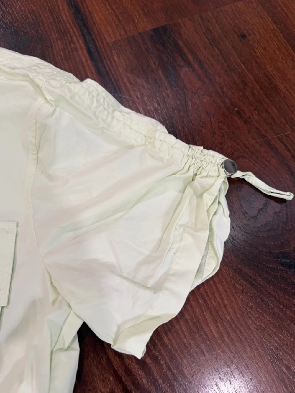 ZARA 2 PC MINI SKIRT Sz S AND CROPTOP jacket Sz XS light green color